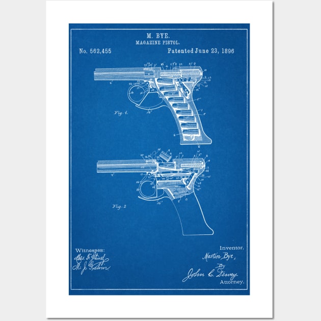 Machine Pistol Blueprint Wall Art by NeilGlover